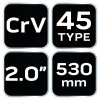 NEO TOOLS Csőfogó 45fok, 2", CrV, Line, 530mm 25 év garanciával 02-428
