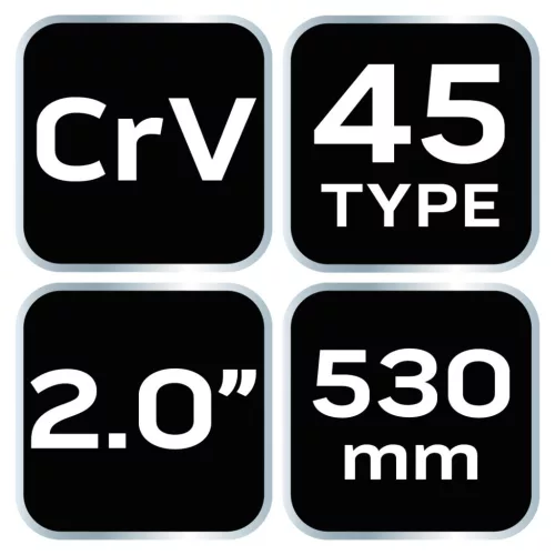 NEO TOOLS Csőfogó 45fok, 2", CrV, Line, 530mm 25 év garanciával 02-428