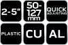 NEO TOOLS Csővágó 50-127mm, alumínium, réz 02-430
