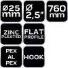 NEO TOOLS PEX csőhajlító rugó 25x760 mm 02-433
