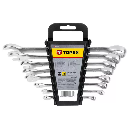 TOPEX Csillag-villáskulcs készlet 6-19mm, 8db 35D756
