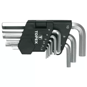 TOPEX Imbuszkulcs készlet 9db, 1.5-10mm, gömbfejes 35D955