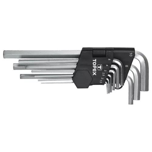 TOPEX Imbuszkulcs készlet 9db, HOSSZÚ 1.5-10MM 35D956