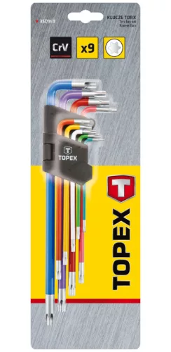 TOPEX Torxkulcs készlet 9db, SZÍNES 35D969