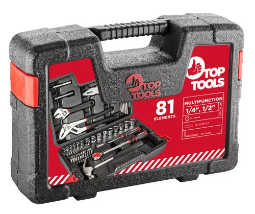 Top Tools Szerszámkészlet 1/4", 1/2" 81db 38D510