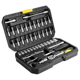 TOPEX Dugókulcskészlet + bitkészlet 1/4" 46db 38D640