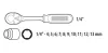 TOPEX Dugókulcskészlet 1/4" 11R 38D650