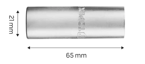 TOPEX Gyújtógyertyakulcs 21MM 1/2" 38D765