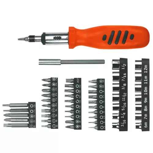 Top Tools Bitfejes Csavarhúzó készlet 52db, RACSNIS 39D357