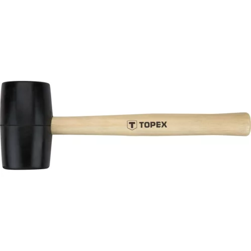 TOPEX Gumikalapács 50mm 340g, keményfa nyél 02A343