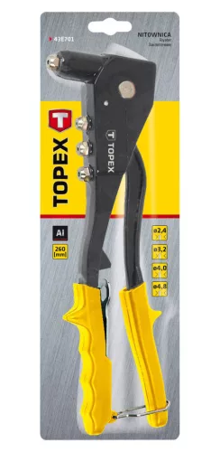 TOPEX POPSZEGECSHÚZÓ 260MM, 2.4, 3.2, 4.0, 4.8mm 43E701