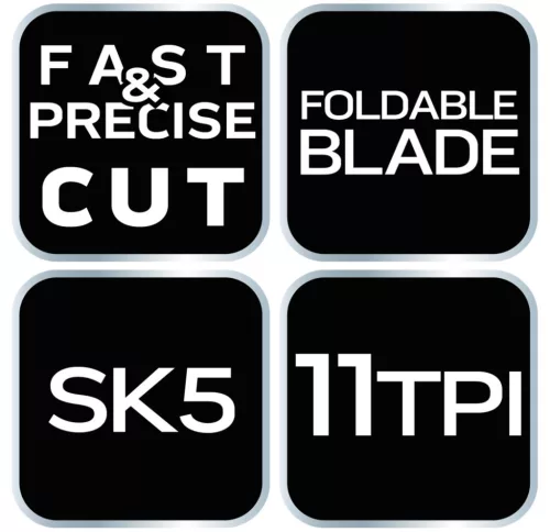 NEO TOOLS Japán fűrész, fűrészlap: 250mm(10") 11 TPI, wide, összecsukható 44-610