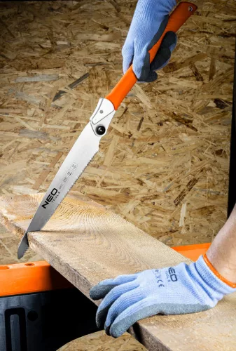 NEO TOOLS Japán fűrész, fűrészlap:250mm(10") 11 TPI, hegyes, összecsukható 44-611