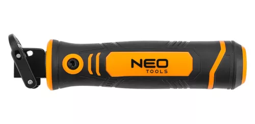 NEO TOOLS Kézifűrész szett univerzális befogóval, 4 db lappal, dekopír és orrfűrész lapokhoz. 44-650