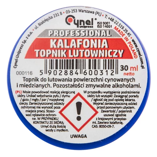 CYNEL Forrasztógyanta, 30 ml 44E812
