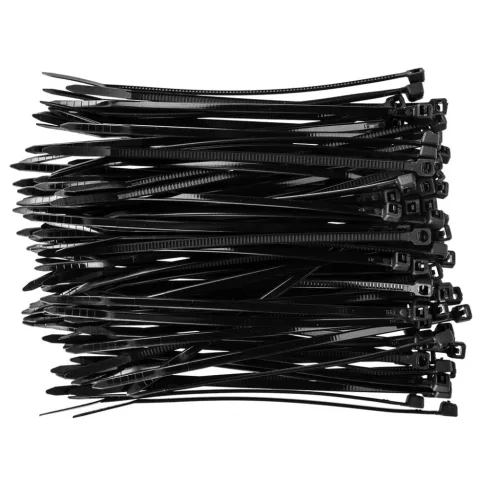 TOPEX KÁBELKÖTEGELŐ, gyorskötöző, 2,5mm x 100mm, fekete, 100db 44E970