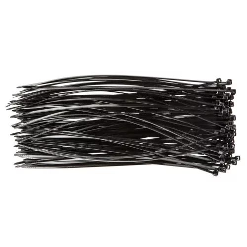 TOPEX KÁBELKÖTEGELŐ, gyorskötöző, 2,5mm x 200mm, fekete, 100db 44E972