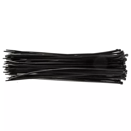 TOPEX KÁBELKÖTEGELŐ, gyorskötöző, 4,8mm x 370mm, fekete, 75db 44E982