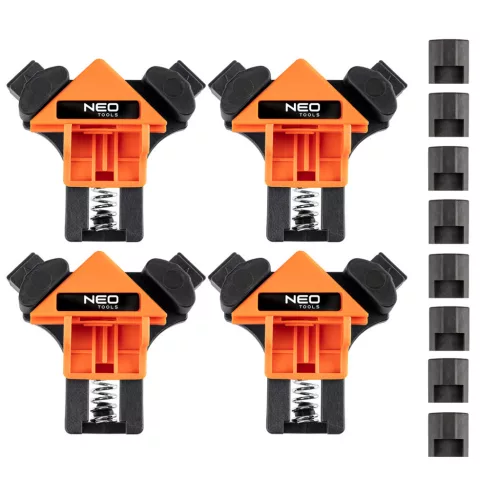 NEO TOOLS Sarokszorító szett, rugós, 4 darabos készlet 45-492