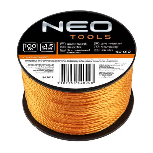 NEO TOOLS KŐMŰVESZSINÓR 100M 49-910