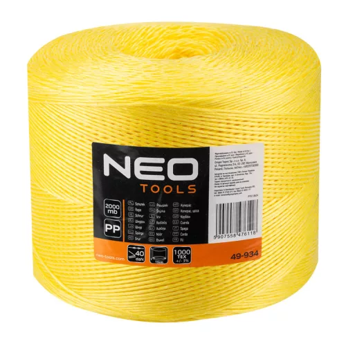 NEO TOOLS Polipropilén, PP, zsinór, 2000m 49-934