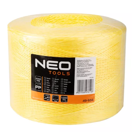 NEO TOOLS Polipropilén, PP, zsinór, 2000m 49-934