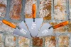 NEO TOOLS Kőműveskanál, háromszög, 180mm, fa markolat 50-101