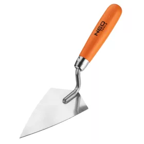   NEO TOOLS Stukkókanál, hegyes rozsdamentes 140x80mm, fa markolat 50-121
