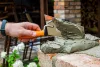 NEO TOOLS Kőműves kanál szögletes, berni, 160mm, fa markolat 50-142