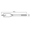 GRAPHITE Lapos marófúró, 1/4" hatszög szár, 18x152mm 54T504