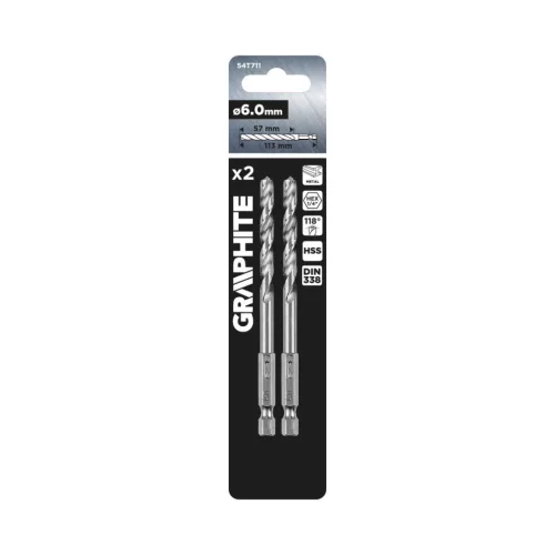 GRAPHITE Lapos marófúró, 1/4" hatszög szár, 32x152mm 54T511