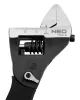 NEO TOOLS Állítható villáskulcs, csavarkulcs racsnis 200mm 25 év garanciával 03-017