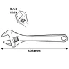 NEO TOOLS Állítható villáskulcs, csavarkulcs 306mm, 0-53mm 25 év garanciával 03-026