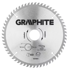   GRAPHITE Körfűrészlap keményfém fogakkal, 185x30mm, 60 fog 55H601