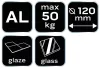 NEO TOOLS Vákumos táblaemelő, üveghez, csempéhez, lakkozott felületekhez, alumínium, egyes, 50kg 56-801