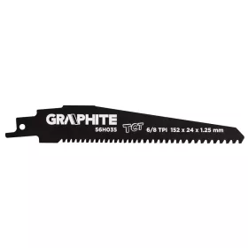 GRAPHITE Orrfűrészlap, HM, 152x24x1.25mm, 8/6TPI 56H035