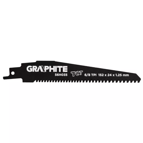 GRAPHITE Orrfűrészlap, HM, 152x24x1.25mm, 8/6TPI 56H035