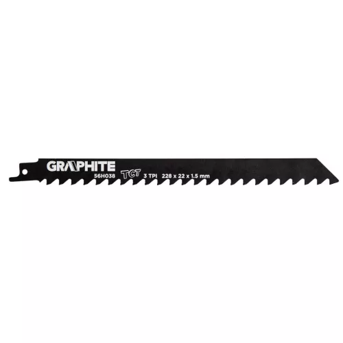 GRAPHITE Orrfűrészlap, HM, 228x22x1.5mm, 3TPI 56H038