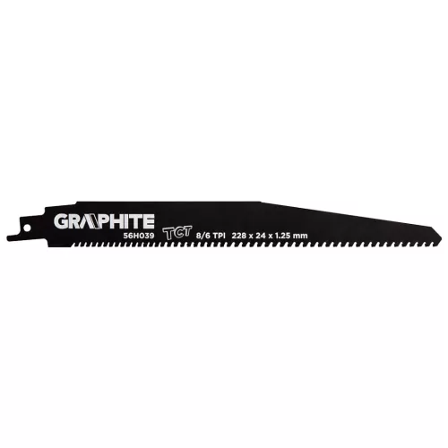 GRAPHITE Orrfűrészlap, HM, 228x24x1.25mm, 8/6TPI 56H039