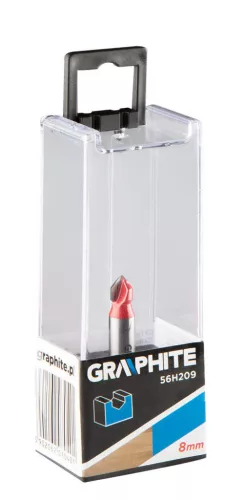 GRAPHITE Felsőmaró kés, V-horonymaró 8 x 8mm, 8mm 56H209