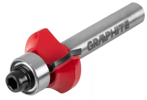 GRAPHITE Felsőmaró kés, kerekítő 19 x 6.5mm, 6mm 56H224