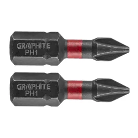 GRAPHITE Torziós ütvecsavarozó bit PH1x25mm, 2db 56H500