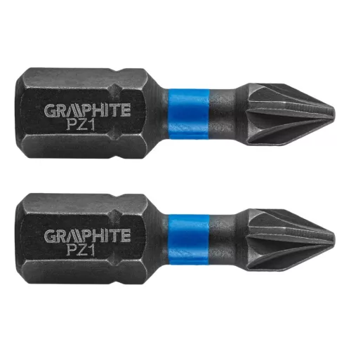 GRAPHITE Torziós ütvecsavarozó bit PZ1x25mm, 2db 56H503