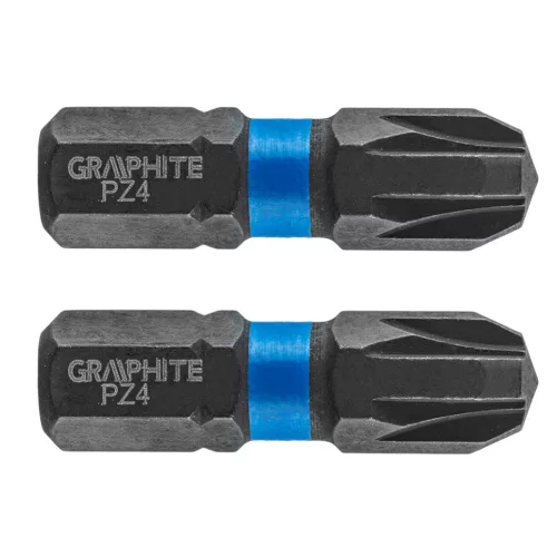 GRAPHITE Torziós ütvecsavarozó bit PZ4x25mm, 2db 56H506