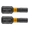 GRAPHITE Torziós ütvecsavarozó bit, hatlapú, 4x25mm, 2db 56H507