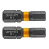 GRAPHITE Torziós ütvecsavarozó bit, hatlapú, 5x25mm, 2db 56H508
