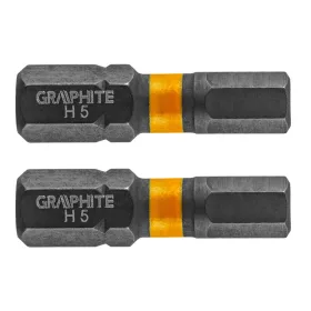   GRAPHITE Torziós ütvecsavarozó bit, hatlapú, 5x25mm, 2db 56H508