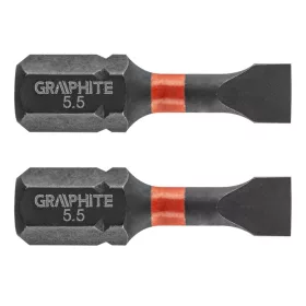 GRAPHITE Torziós ütvecsavarozó bit SL5.5x25mm, 2db 56H510