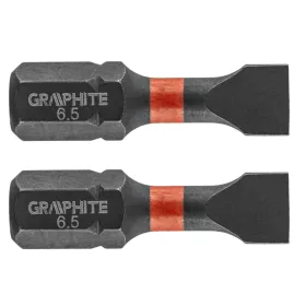 GRAPHITE Torziós ütvecsavarozó bit SL6.5x25mm, 2db 56H511