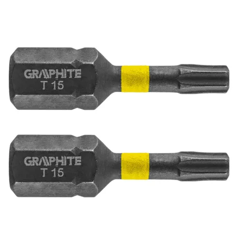 GRAPHITE Torziós ütvecsavarozó bit TX15x25mm, 2db 56H512